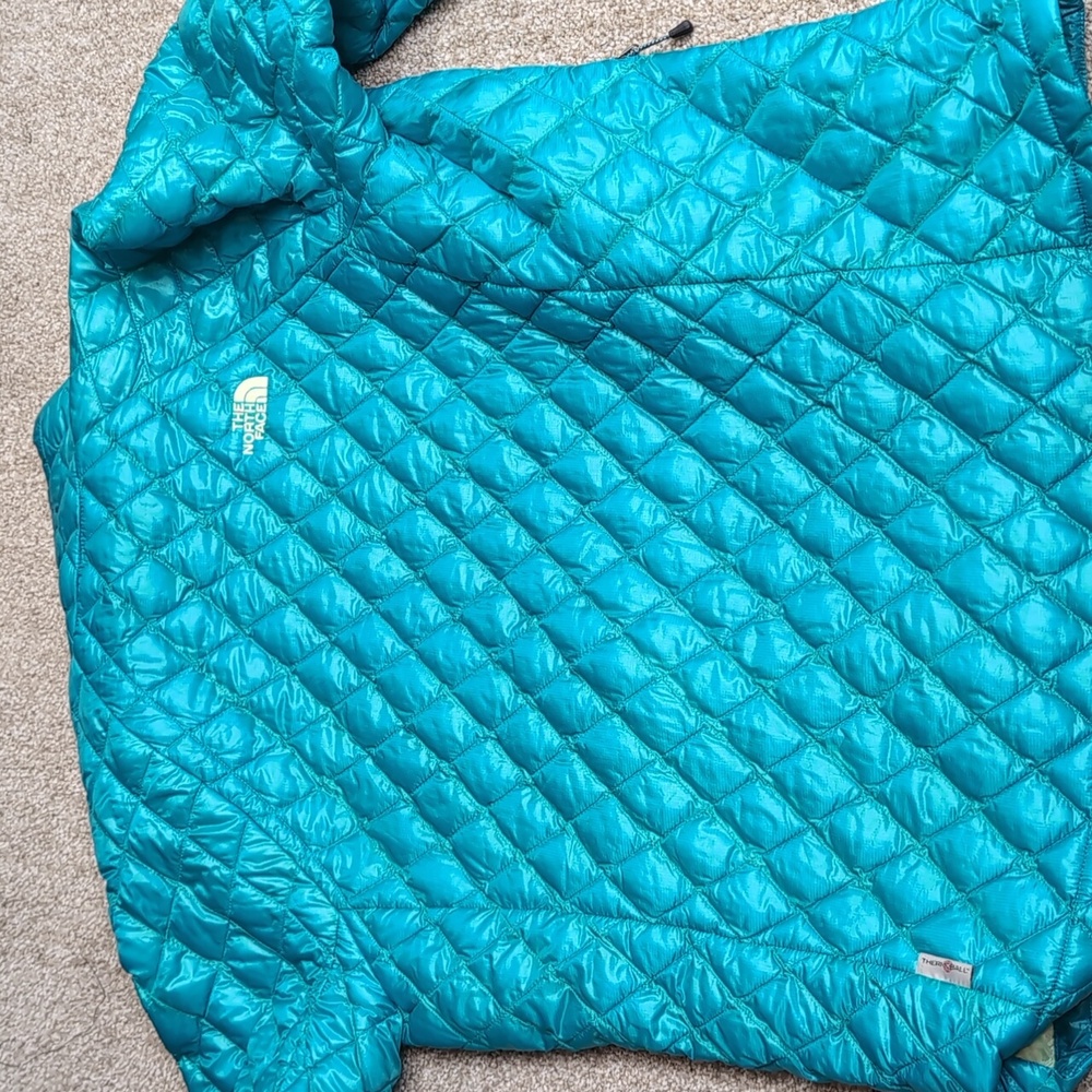 The North Face Teal Quilted Puffer Jacket-Medium - Picture 5 of 5